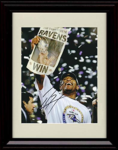 Unframed Ray Lewis - Celebrating - Autograph Replica Print Unframed Print - Pro Football FSP - Unframed   