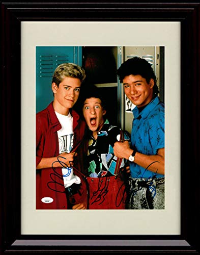 Unframed Saved by the Bell Autograph Replica Print - Dustin Diamond and Mario Lopez Unframed Print - Television FSP - Unframed   