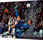 Canvas Wall Art:  Christiano Ronaldo Bicycle Kick Autograph Print Canvas - Soccer FSP - Canvas   