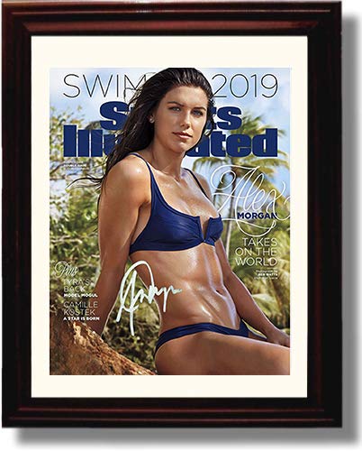 8x10 Framed US Women's Soccer Alex Morgan - SI Swimsuit Autograph Replica Print Framed Print - Soccer FSP - Framed   
