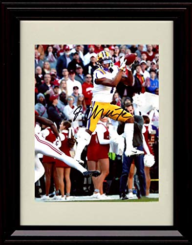 Unframed Ja'Marr Chase - Jump Catch - LSU Tigers - Autograph Replica Print Unframed Print - College Football FSP - Unframed   