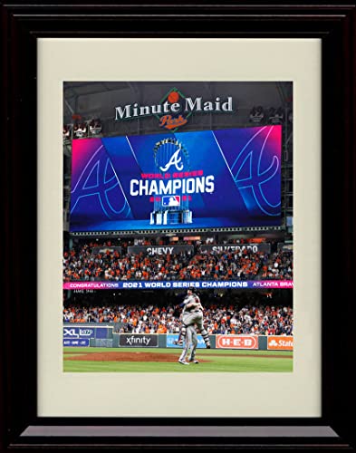 Framed 8x10 Travis dâ€™Arnaud and Will Smith Celebrate - World Champs - 8x10 Wall Frame Framed Print - Baseball FSP - Framed   