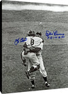 Don Larsen and Yogi Berra Floating Canvas Wall Art - World Series No Hitter Floating Canvas - Baseball FSP - Floating Canvas   