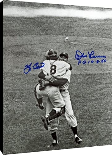 Don Larsen and Yogi Berra Floating Canvas Wall Art - World Series No Hitter Floating Canvas - Baseball FSP - Floating Canvas   