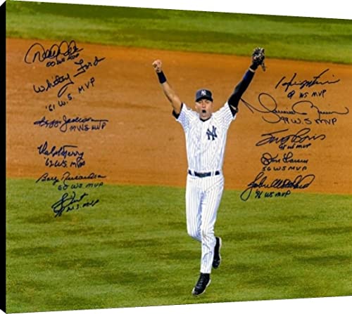 Derek Jeter Floating Canvas Wall Art - Championship Team Floating Canvas - Baseball FSP - Floating Canvas   
