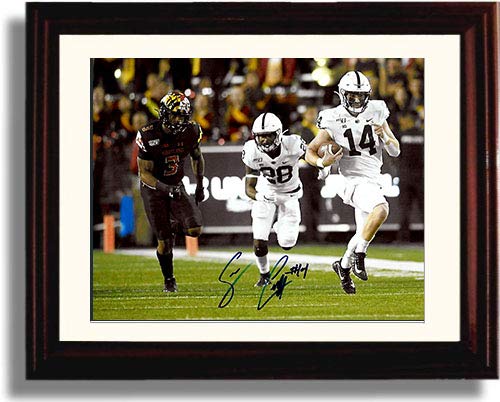 Unframed Penn State - Sean Clifford TD Run Unframed Autograph RP Unframed Print - College Football FSP - Unframed   
