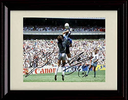 16x20 Framed Maradona - 1986 World Cup - Hand of God - Autograph Replica Print Gallery Print - Soccer FSP - Gallery Framed   