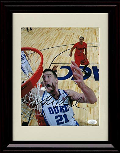 Framed 8x10 Miles Plumlee Autograph Replica Print - Duke Blue Devils Framed Print - College Basketball FSP - Framed   