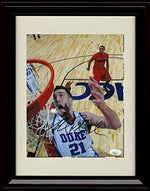 Framed 8x10 Miles Plumlee Autograph Replica Print - Duke Blue Devils Framed Print - College Basketball FSP - Framed   