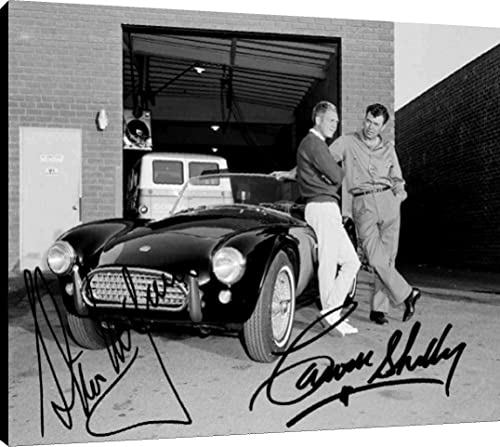 Steve McQueen and Carroll Shelby Floating Canvas Wall Art - Floating Canvas - Movies FSP - Floating Canvas   