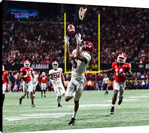 Devonta Smith Floating Canvas Wall Art - Title Catch - Alabama Floating Canvas - College Football FSP - Floating Canvas   