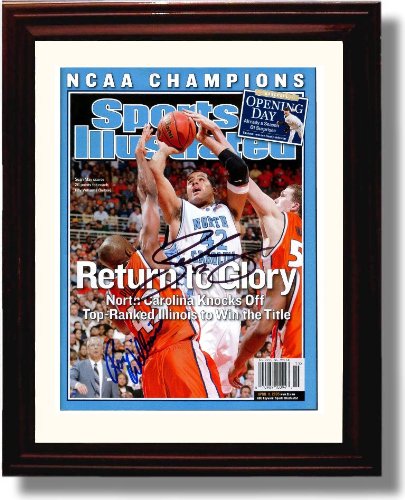 Framed 8x10 North Carolina Tarheels "Return to Glory" 2005 Sean May, Roy Williams Sports Illustrated Autograph Print - North Carolina Tarheels - 3/10/2008 Framed Print - College Basketball FSP - Framed   