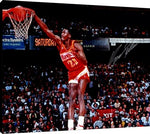 Dominique Wilkins Floating Canvas Wall Art - Human Highlight Reel Dunking Floating Canvas - Basketball FSP - Floating Canvas   