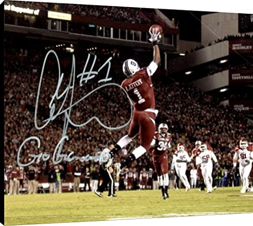 Alshon Jeffery Floating Canvas Wall Art - Touchdown Grab - South Carolina Gamecocks Floating Canvas - College Football FSP - Floating Canvas   