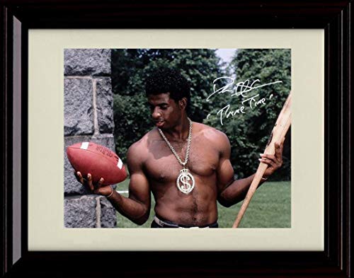 16x20 Framed Deion Sanders - Prime Time - Autograph Replica Print Gallery Print - Pro Football FSP - Gallery Framed   