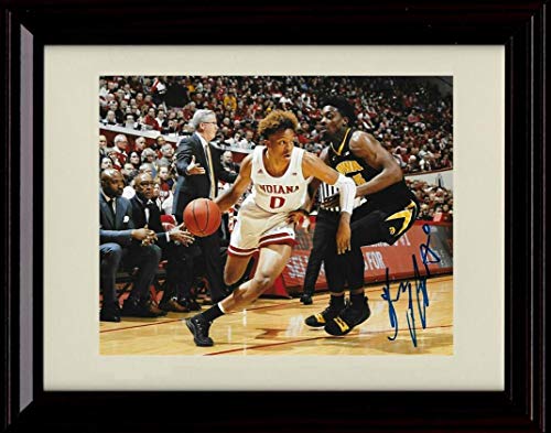 Framed 8x10 Romeo Langford - Driving Baseline - Autograph Replica Print - Indiana Hoosiers Framed Print - College Basketball FSP - Framed   