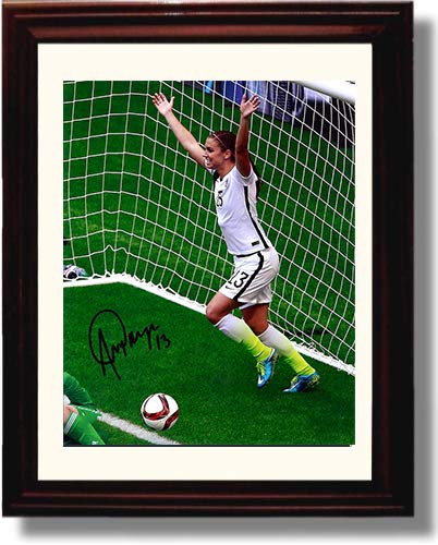 Framed Alex Morgan - Goal Celebration Autograph Replica Print Framed Print - Soccer FSP - Framed   