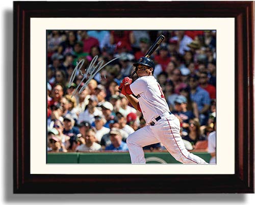 Framed 8x10 Raphael Devers Big Swing Autograph Replica Print Framed Print - Baseball FSP - Framed   