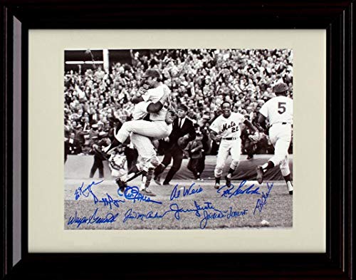 Framed 8x10 The Amazin's Autograph Replica Print - 1969 World Champs Framed Print - Baseball FSP - Framed   