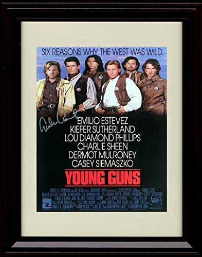 8x10 Framed Young Guns - Emilio Estevez Autograph Replica Print Framed Print - Movies FSP - Framed   