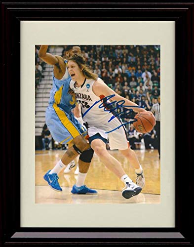 Framed 8x10 Kelly Olynyk - Gonzaga Bulldogs - Autograph Replica Print Framed Print - College Basketball FSP - Framed   