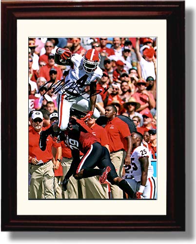 Unframed Georgia Football - Mecole Hardman - The Leap - Autograph Replica Print Unframed Print - College Football FSP - Unframed   