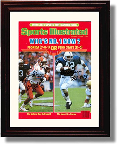 Framed 8x10 Who's No. 1 Now? 1985 Penn State Dozier & Florida McDonald SI Autograph PromoPrint Framed Print - College Football FSP - Framed   