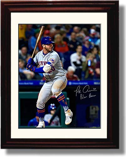 Framed 8x10 Pete Alonso at The Plate Autograph Replica Print Framed Print - Baseball FSP - Framed   