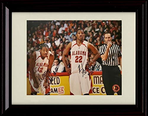 Framed 8x10 Ronald Steele and Alonzo Gee - Alabama Crimson Tide - Autograph Replica Print Framed Print - College Basketball FSP - Framed   