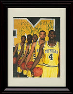 Unframed Fab 5 - Webber, Rose, Howard, King, and Jackson - Autograph Replica Print - Michigan Wolverines Unframed Print - College Basketball FSP - Unframed   