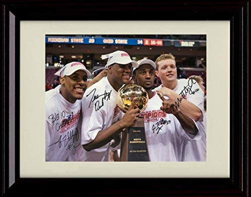 Framed 8x10 2005-06 Ohio State Buckeyes - Big 10 Champs - Autograph Replica Print Framed Print - College Basketball FSP - Framed   