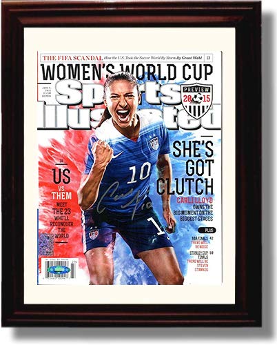 Framed Carli Lloyd US Women's Soccer Autograph Replica Print - SI Framed Print - Soccer FSP - Framed   