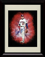 8x10 Framed Charlie Sheen - Major League Autograph Replica Print Framed Print - Movies FSP - Framed   