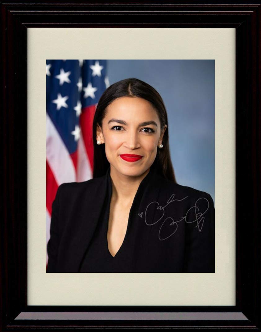 Unframed Alexandria Ocasio Cortez Autograph Replica Print - AOC Unframed Print - History FSP - Unframed   