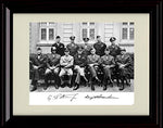 8x10 Framed Generals Patton and Eisenhower - V Day - Autograph Replica Print Framed Print - History FSP - Framed   