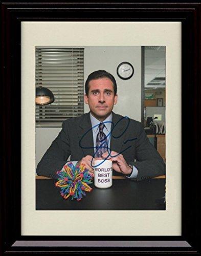8x10 Framed Steve Carell Autograph Promo Print - Michael Scott - The Office Framed Print - Television FSP - Framed   