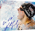 Canvas Wall Art:   Katie Ledecky Autograph Print - US Olympic Swimming Great Canvas - Olympics FSP - Canvas   