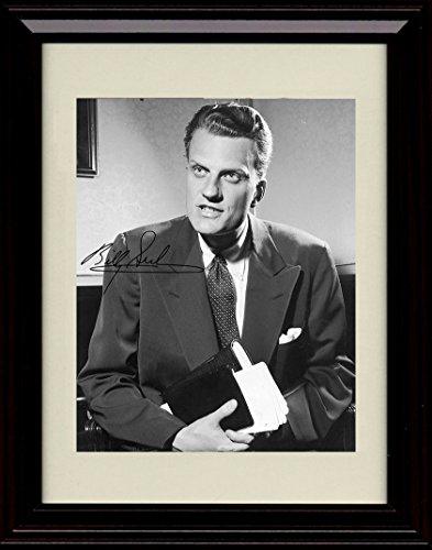 8x10 Framed Billy Graham Autograph Promo Print Framed Print - History FSP - Framed   