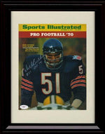 16x20 Framed Dick Butkus - Chicago Bears SI Autograph Promo Print - 9/21/1970 Gallery Print - Pro Football FSP - Gallery Framed   
