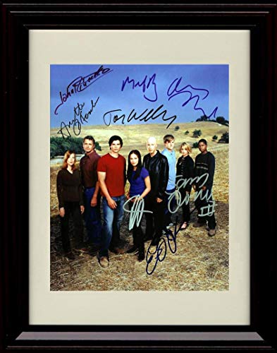 8x10 Framed Smallville Cast Autograph Promo Print - Portrait Framed Print - Television FSP - Framed   