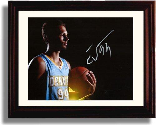 16x20 Framed Evan Fournier Autograph Promo Print - Denver Nuggets Gallery Print - Pro Basketball FSP - Gallery Framed   