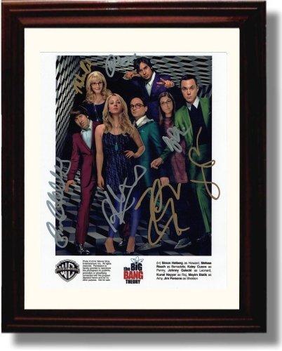8x10 Framed The Big Bang Theory Autograph Promo Print - The Big Band Theory Cast Framed Print - Television FSP - Framed   