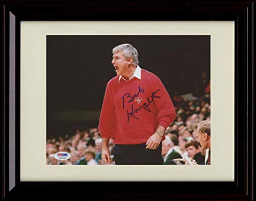 Framed 8x10 Bob Knight Autograph Promo Print - Calling Directions - Indiana Hoosiers Framed Print - College Basketball FSP - Framed   