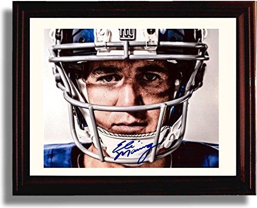 8x10 Framed Eli Manning - New York Giants Autograph Promo Print Framed Print - Pro Football FSP - Framed   