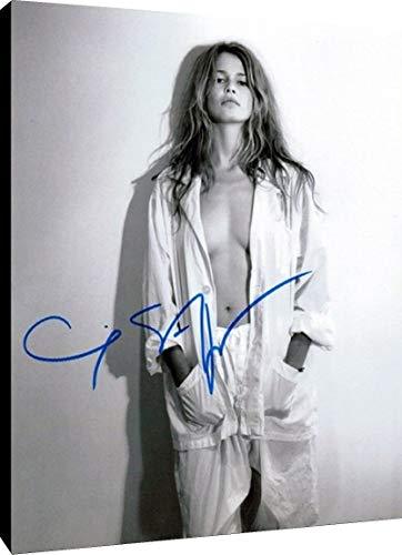 Floating Canvas Wall Art:  Claudia Schiffer Autograph Print Floating Canvas - Movies FSP - Floating Canvas   