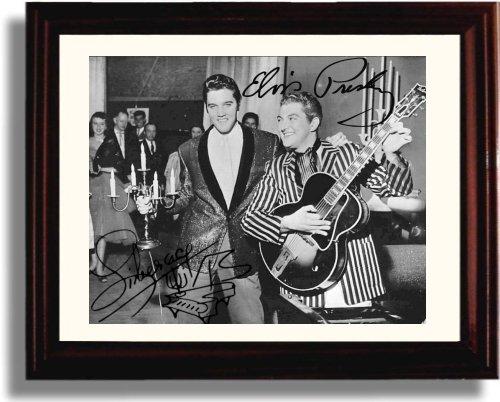 8x10 Framed Elvis Presley and Liberace Autograph Promo Print Framed Print - Music FSP - Framed   