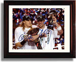 8x10 Framed Aaron Rodgers & Clay Matthews- Green Bay Packers "Championship Belt & Trophy" Autograph R... Framed Print - Pro Football FSP - Framed   