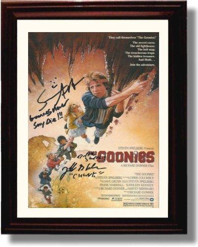 Framed Sean Astin and Jeff Cohen Autograph Promo Print - Goonies Framed Print - Movies FSP - Framed   
