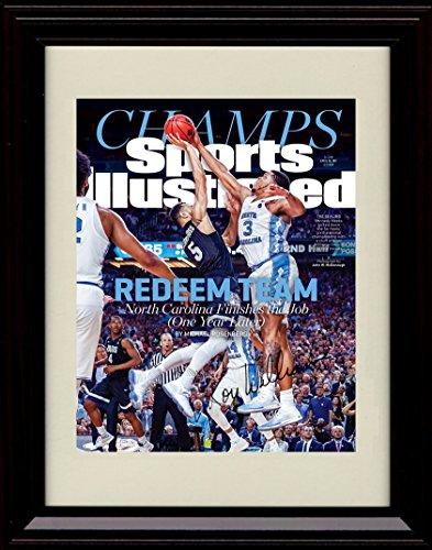 Framed 8x10 UNC Tar Heels 2017 National Champs! SI Autograph Promo Print - Meeks Block! Framed Print - College Basketball FSP - Framed   