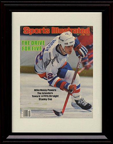 8x10 Framed Mike Bossy SI Autograph Promo Print - New York Islanders Framed Print - Hockey FSP - Framed   